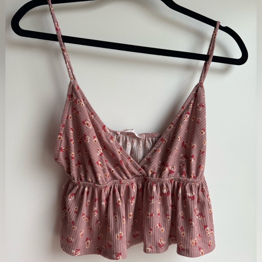 Purple Flowered Tank Top